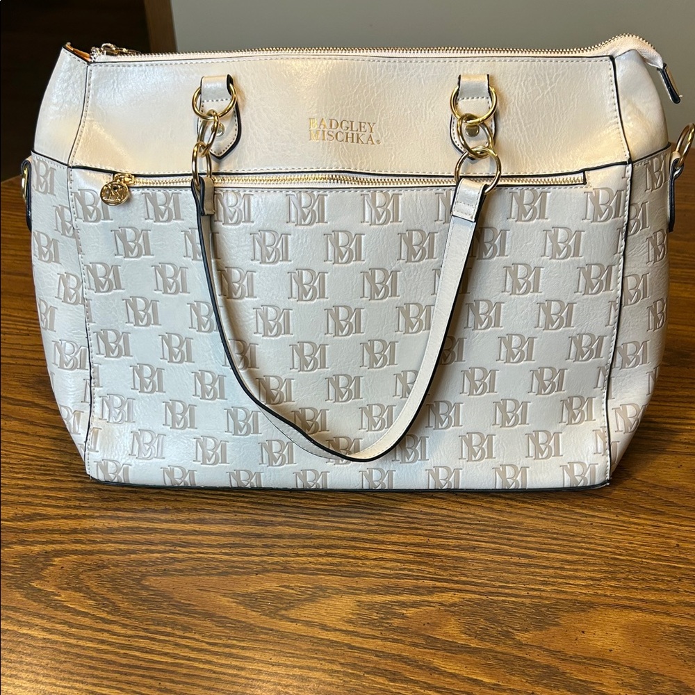 Badgley Mischka Madalyn Vegan Leather Weekender Travel Tote Bag